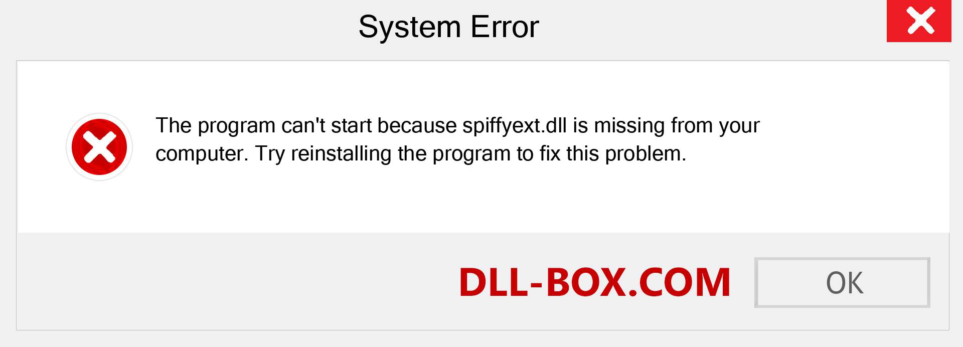  spiffyext.dll file is missing?. Download for Windows 7, 8, 10 - Fix  spiffyext dll Missing Error on Windows, photos, images