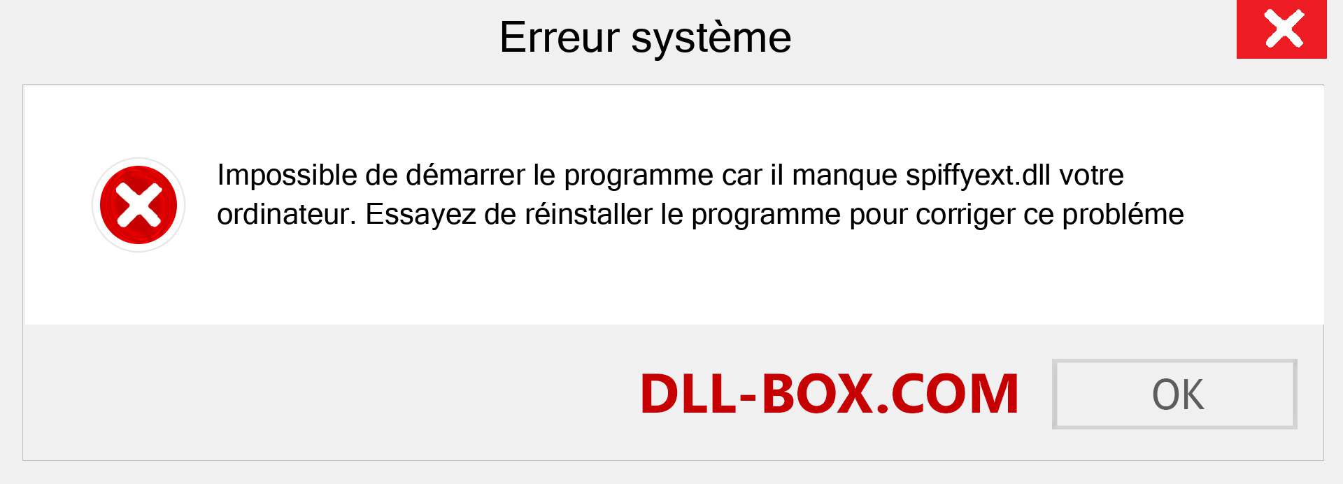 Le fichier spiffyext.dll est manquant ?. Télécharger pour Windows 7, 8, 10 - Correction de l'erreur manquante spiffyext dll sur Windows, photos, images